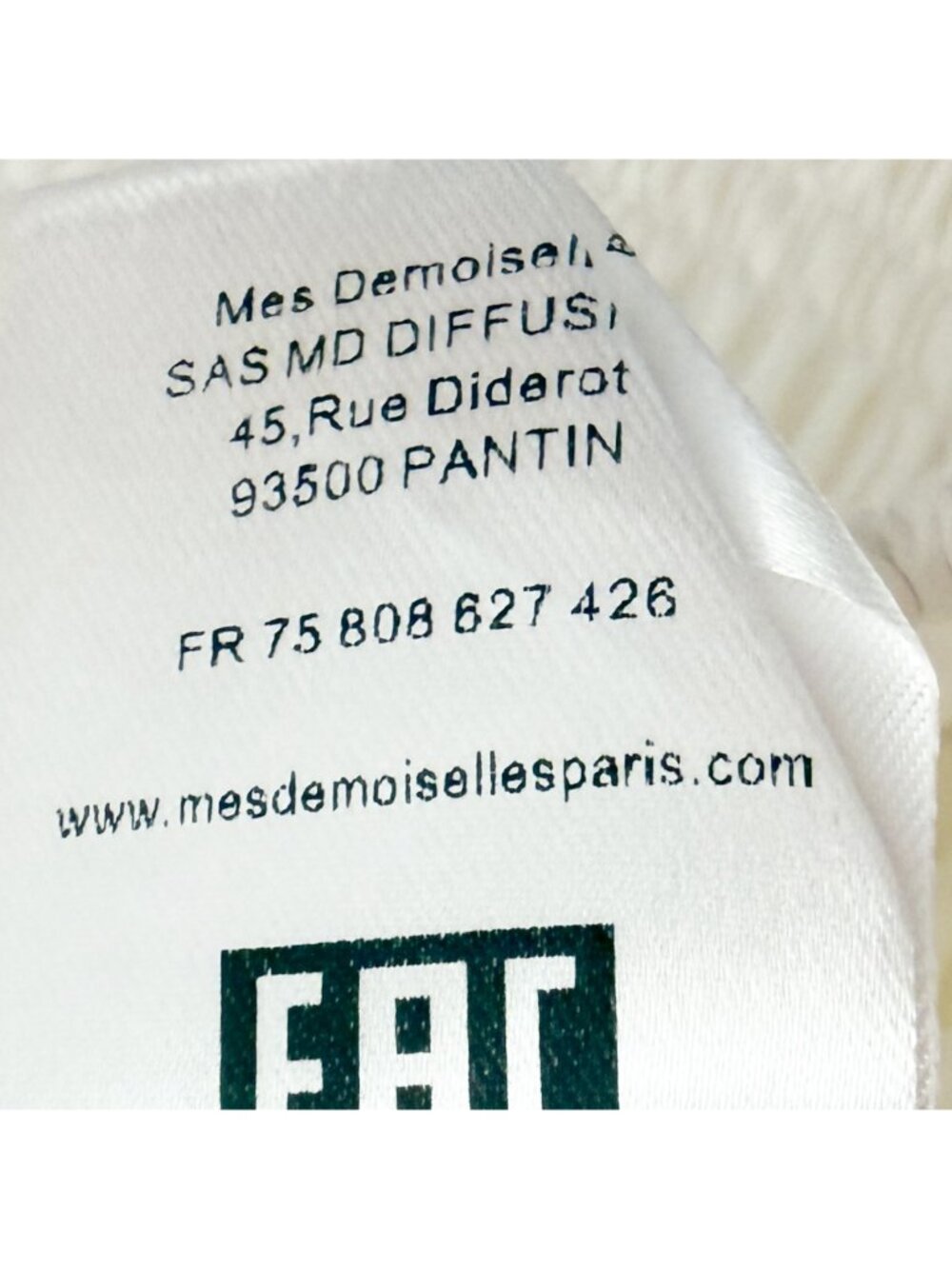 Mes Demoiselles Pyrite White Blouse Poplin Off-the-Shoulder S Coquette - Picture 10 of 11